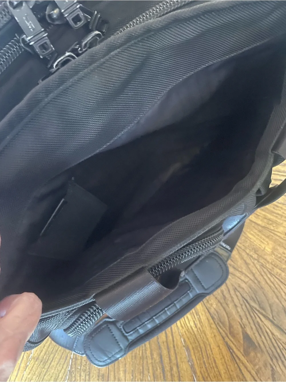 Tumi Black Nylon Laptop Briefcase with Shoulder Strap